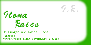 ilona raics business card